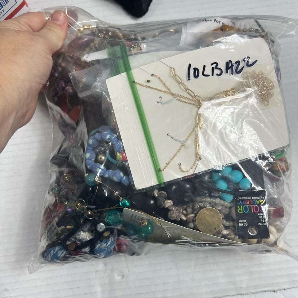 5 pound Crafters jewelry bundle vintage to current for repurpose 10LBA22